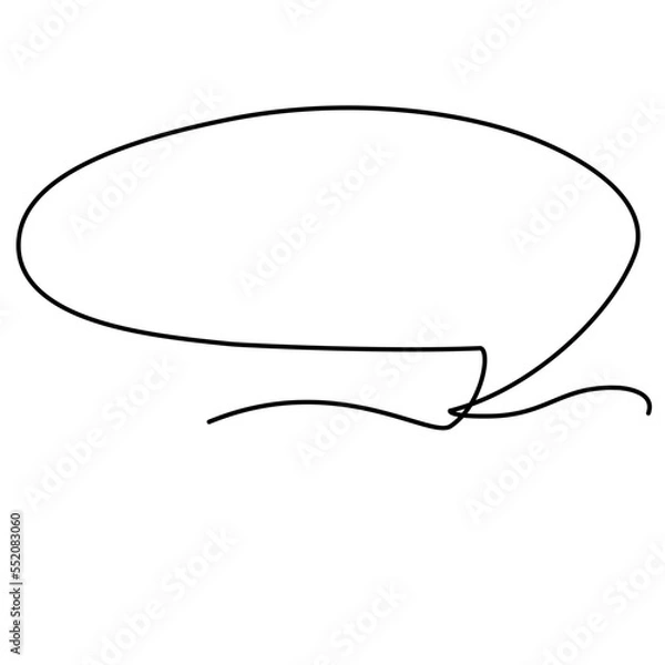 Fototapeta One Line Speech Bubble