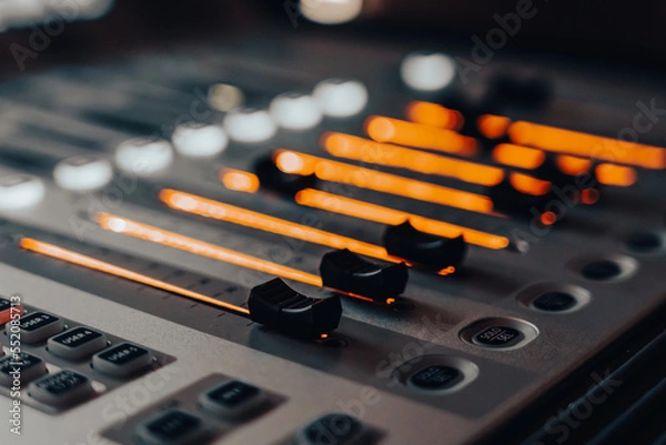 Fototapeta Fader von einem Audiomischpult