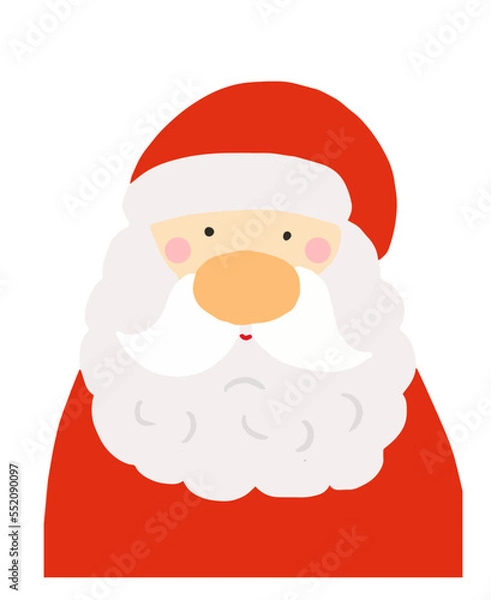 Fototapeta 笑顔のサンタクロース　シンプルイラスト