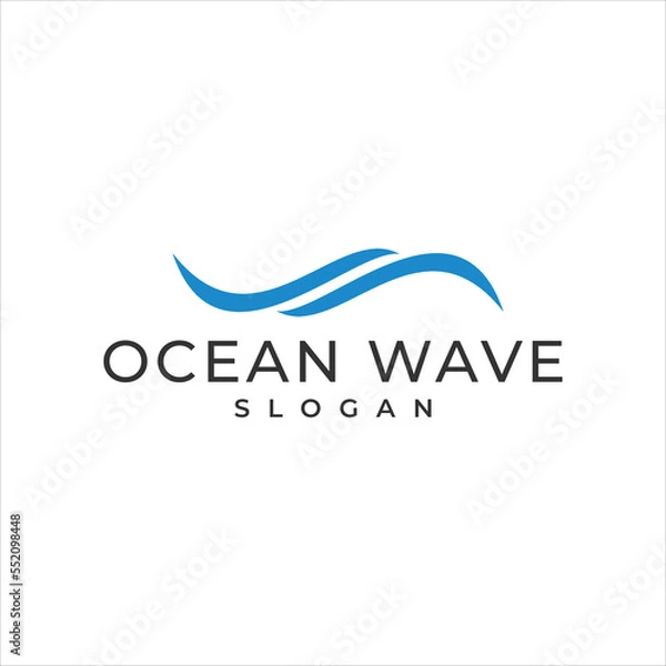 Fototapeta water wave logo template vector - Vector
