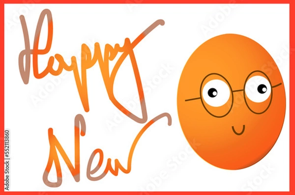 Obraz Happy new year egg isolated on white