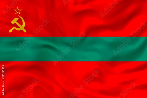 Fototapeta National flag  of Transnistria. Background  with flag  of Transnistria