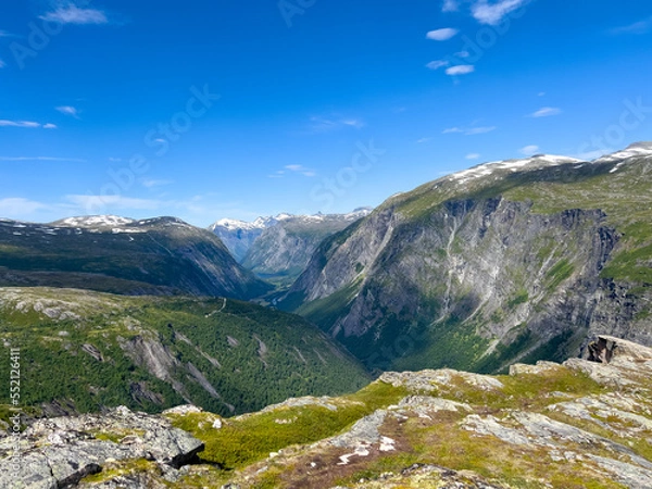 Fototapeta landscape with sky and clouds