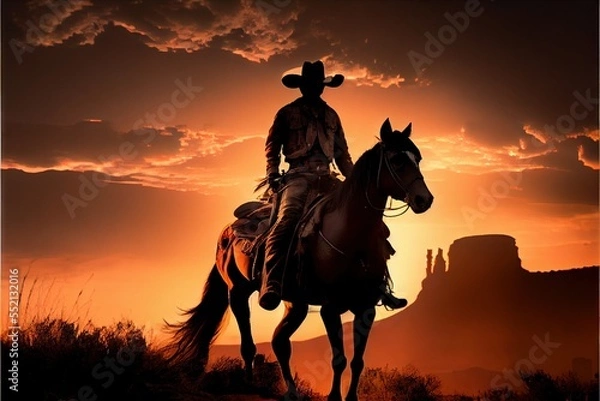 Obraz Cowboy on Horse