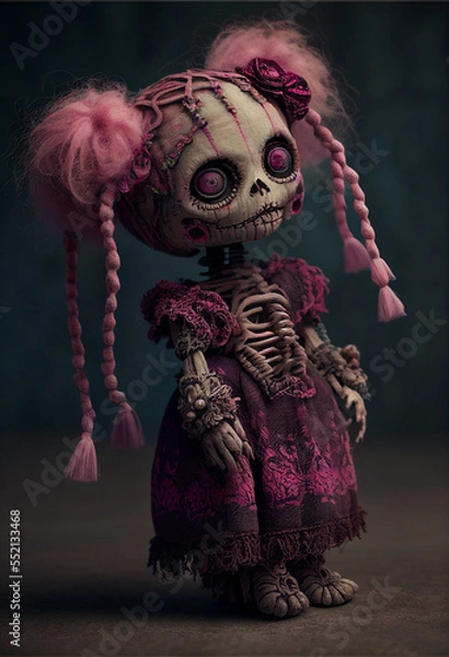 Obraz Cute Voodoo Ragdoll Pink