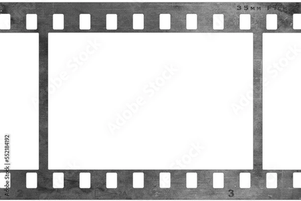 Fototapeta Clean and simple retro style 35mm film negative. PNG illustration with transparent background.
