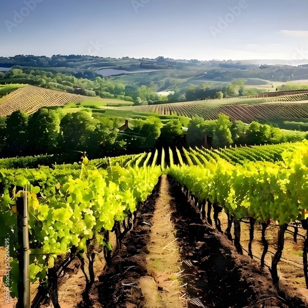 Fototapeta ワイン畑のような風景