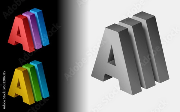 Fototapeta Logotype in the form of the letter "A", Abstract stylized business logo idea, Vector illustration