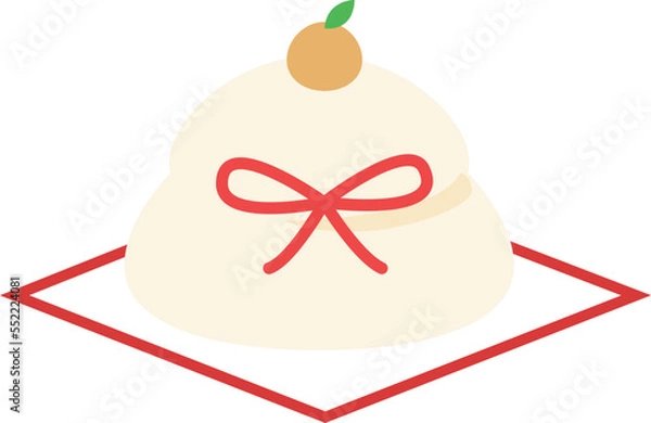 Obraz 鏡餅のイラスト　かわいい　正月　日本