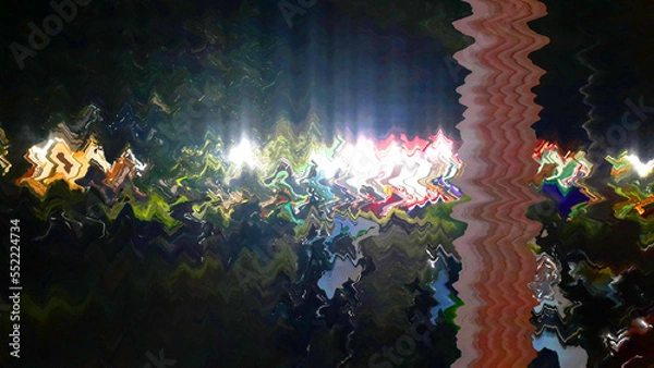 Fototapeta Abstract background with wave filter, there is white light in it, there is also a hint of yellow and green.