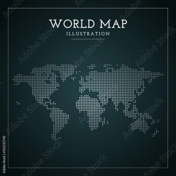 Obraz World Map Vector Illustration