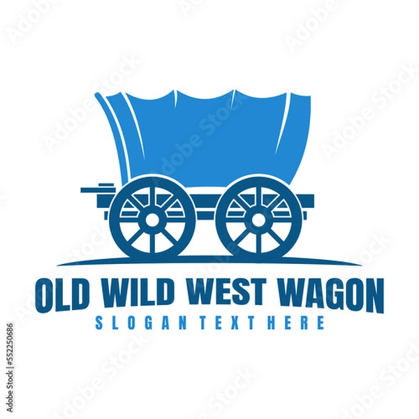 Fototapeta old wagon design logo vector