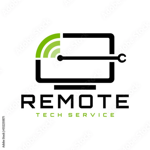 Obraz tech services logo design vector