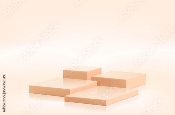 Fototapeta Geometric shape podium product display