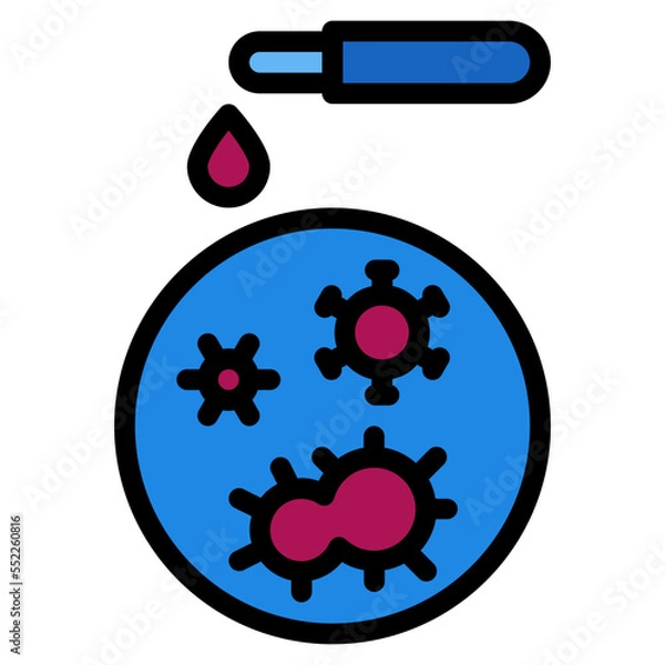 Obraz petri disk filled outline icon