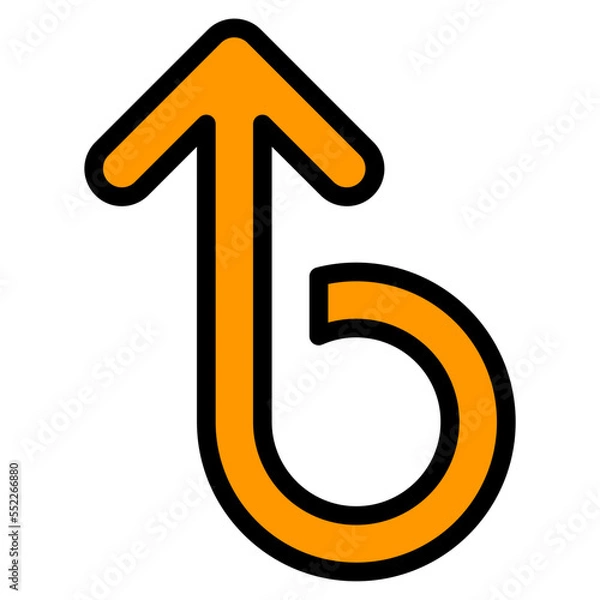 Obraz curve filled outline icon