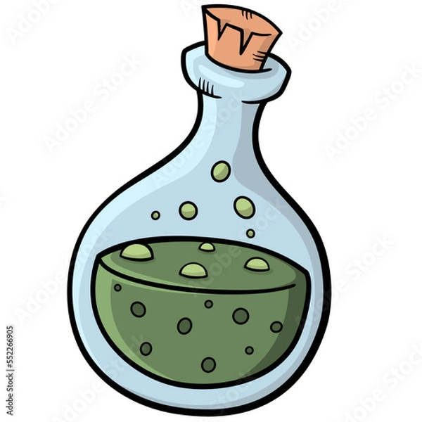 Obraz  The rot potion bottle cartoon style