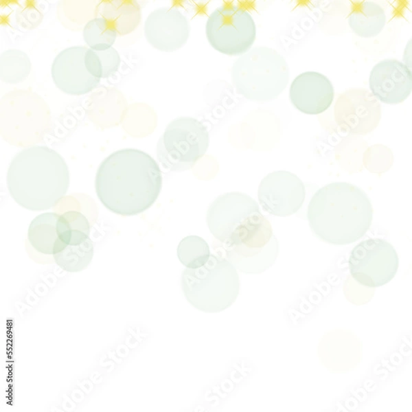 Fototapeta Bokeh lights isolated. Transparent blurred shapes. Abstract light effect.