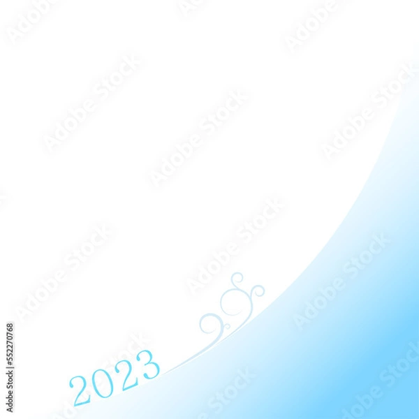 Fototapeta Figure on a white background with an oval bend on a white background and the inscription 2023