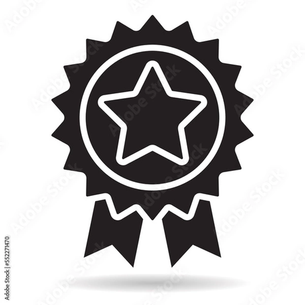 Fototapeta seal with star symbol, vector illustration 