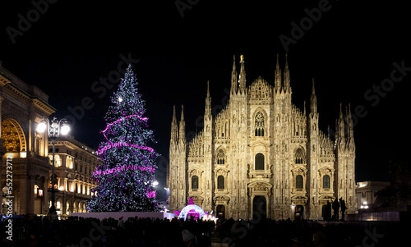 Obraz Albero di Natale in Duomo  a Milano 2022