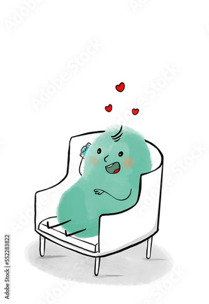 Obraz lover on the phone