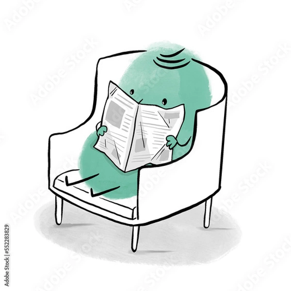 Obraz reading newspaper