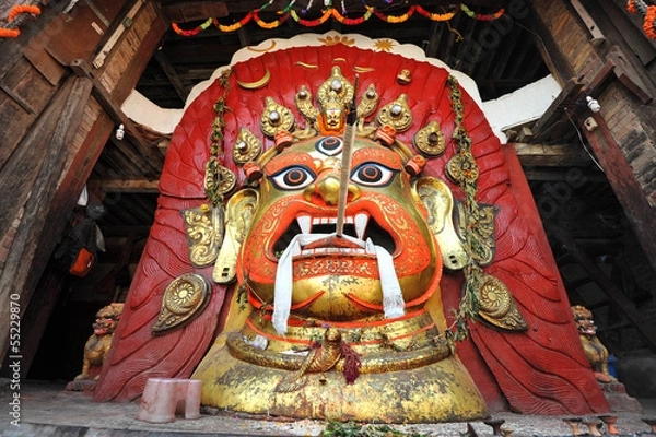 Fototapeta Mask of Seto Bhairab in Kathmandu Durbar Square , Nepal