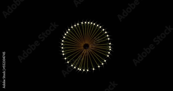 Fototapeta Image of fireworks exploding over black background