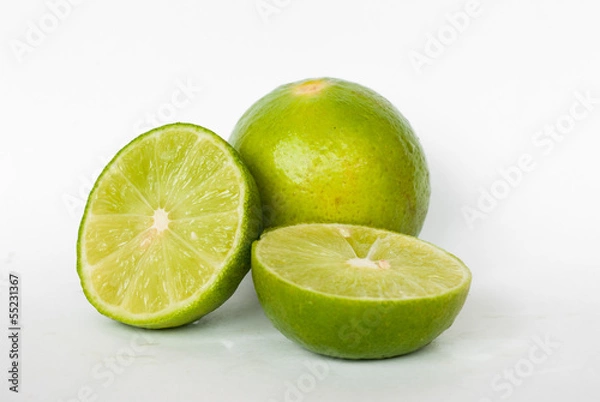 Fototapeta lime on a white background