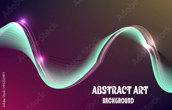 Obraz pink blue gloden curve light neon background