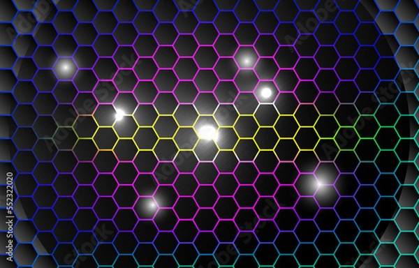 Fototapeta polygon light flare background