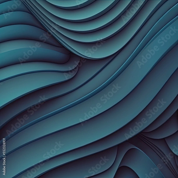 Obraz abstract wavy background 3d illustration created by generative ai