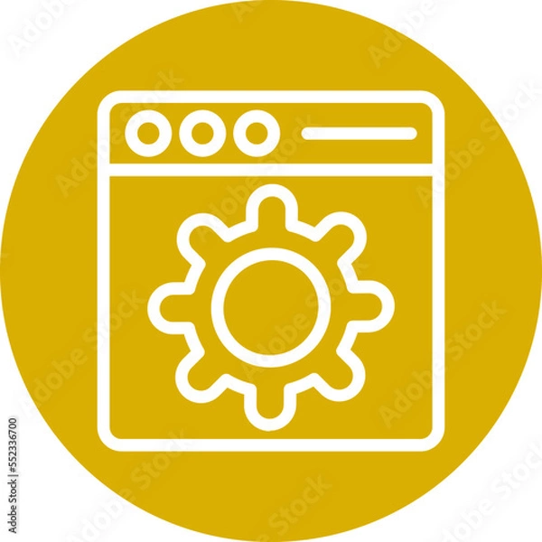 Fototapeta Web Setting Icon Style