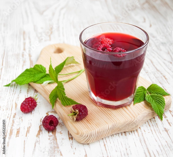 Obraz Summer Raspberry drink