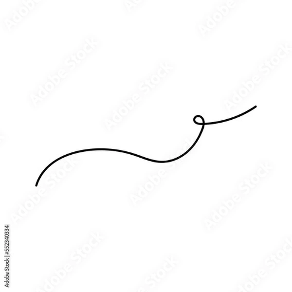 Fototapeta hand drawn lines, line doodle, curve, spiral line