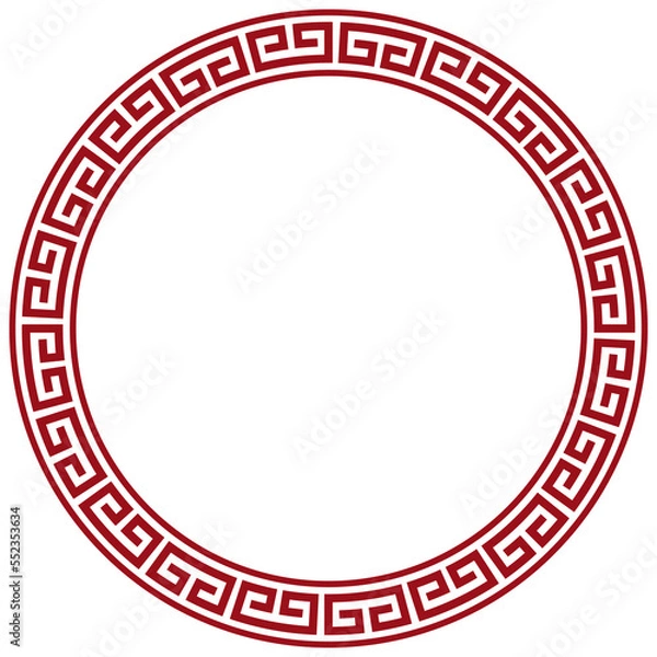 Fototapeta Chinese circle decorative round frame