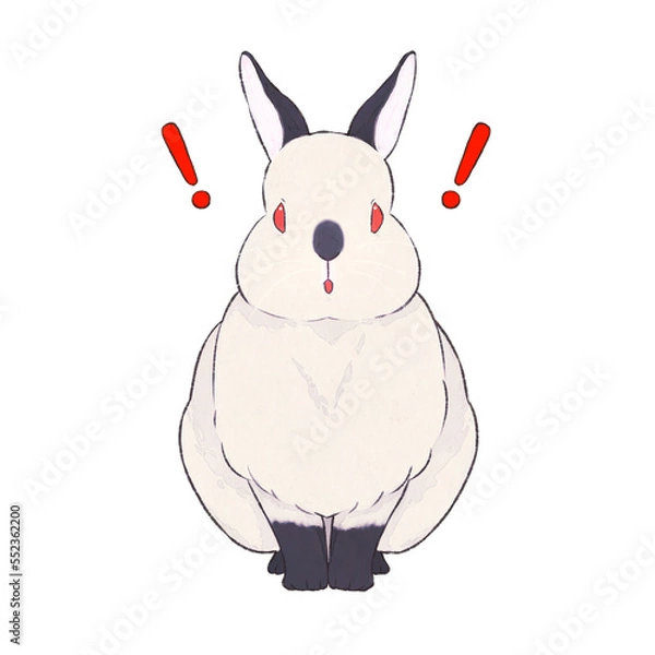 Fototapeta うさぎ　ヒマラヤン　表情（驚く）