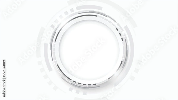 Obraz Grey white Abstract technology background, Hi tech digital connect, communication, High technology concept, Science, technology background