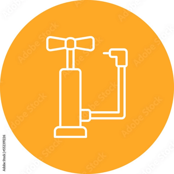 Obraz Air Pump Multicolor Circle Line Inverted Icon