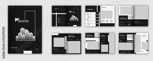 Obraz Architecture Portfolio Template, Creative Interiors Design Presentation Template.