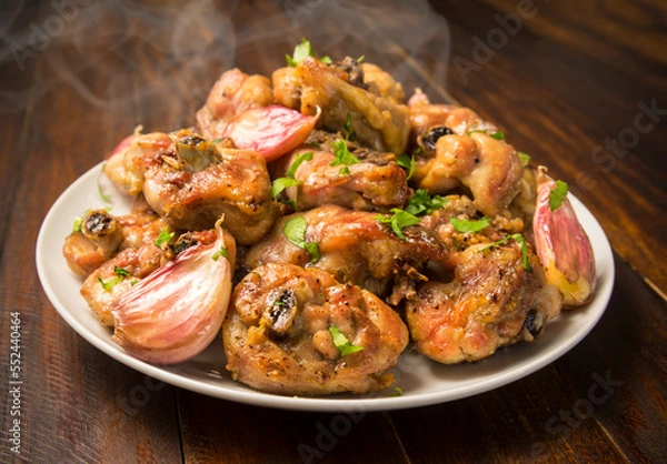 Obraz Pollo frito al ajillo