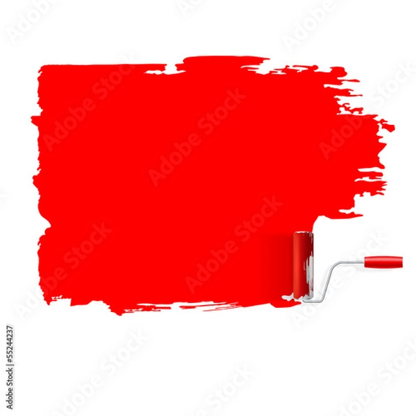 Fototapeta paint roller vector concept background