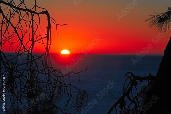 Fototapeta sunset over the sea