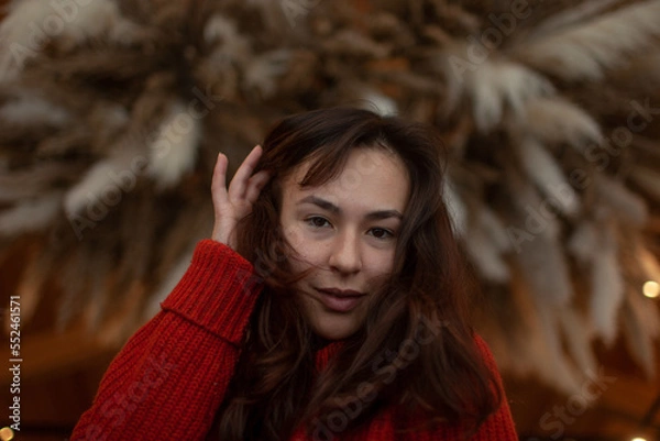 Obraz girl in a cafe