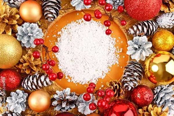 Obraz Round Christmas frame