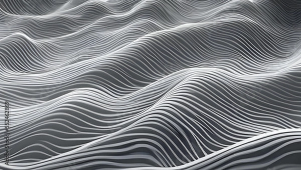 Fototapeta MONOCHROMATIC BLACK AND WHITE BACKGROUND WAVES