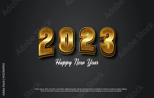 Fototapeta 2023 new year banner poster background with style model number,