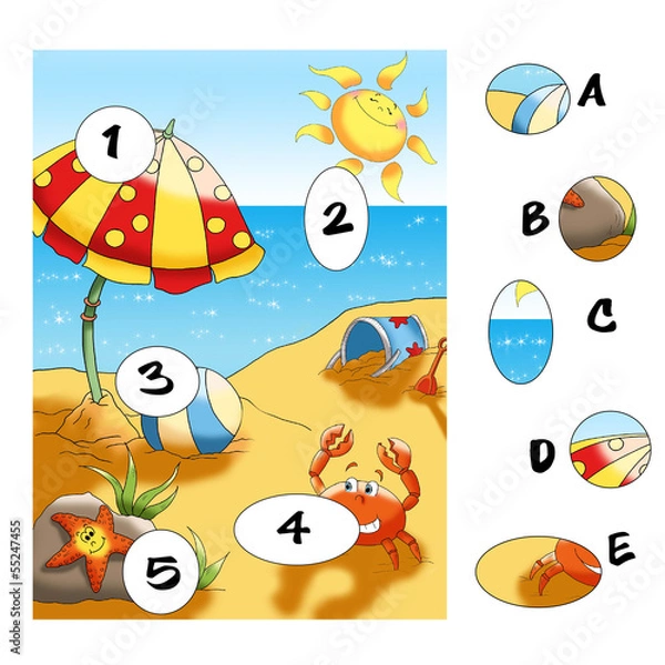 Fototapeta gioco pezzi mancanti, mare