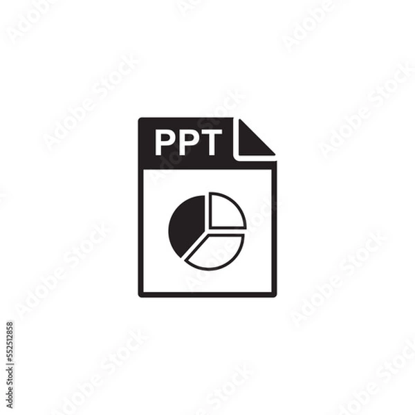 Fototapeta PPT file icon , document icon
